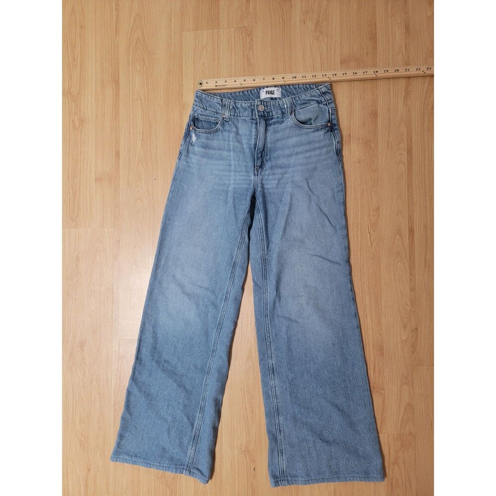 PAIGE Zoey Wide Leg Jeans Light Wash Denim Jeans Women’s 25  XS XSmall